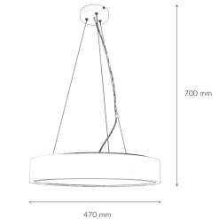 Hängelampe Holz Eiche Glas 3-flmg Ø47cm Küche