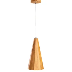 Hängelampe Holz Furnier Teak B: 20 cm E27 Modern