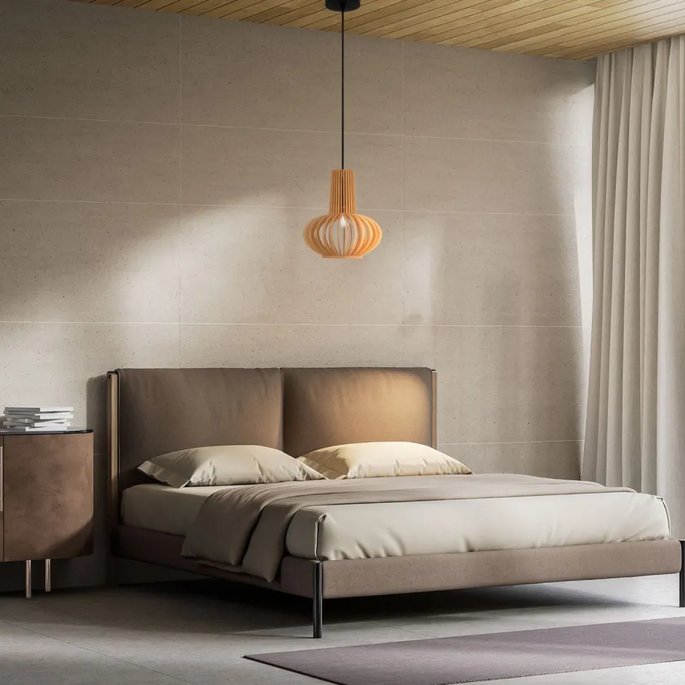 Hängelampe Holz Metall E27 Ø 25,5 cm H: max. 331,5 cm