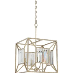 Hängelampe in Gold antik Metall Klassisch OLAVA