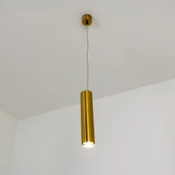 Hängelampe in Messing Ø5,5cm Metall Wohnzimmer