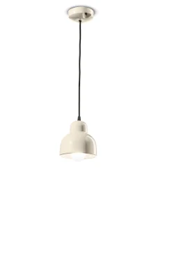 Hängelampe Keramik rund Ø 15 cm H: max. 136 cm Creme
