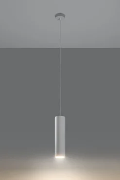 Hängelampe Keramik Weiß Ø 7,5 cm schmal bemalbar GU10