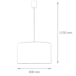 Hängelampe Kinder Baby Rosa Ø 40 cm rund Stoffschirm