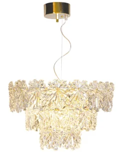 Hängelampe Kristall 51,5 cm breit H: max. 120 cm 5x E14