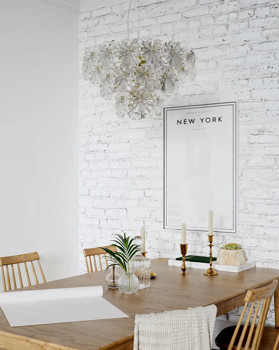 Hängelampe Kristall 51,5 cm breit H: max. 120 cm 5x E14