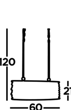 Hängelampe Kristall B: 60 cm 3x E14 in Kupfer antik