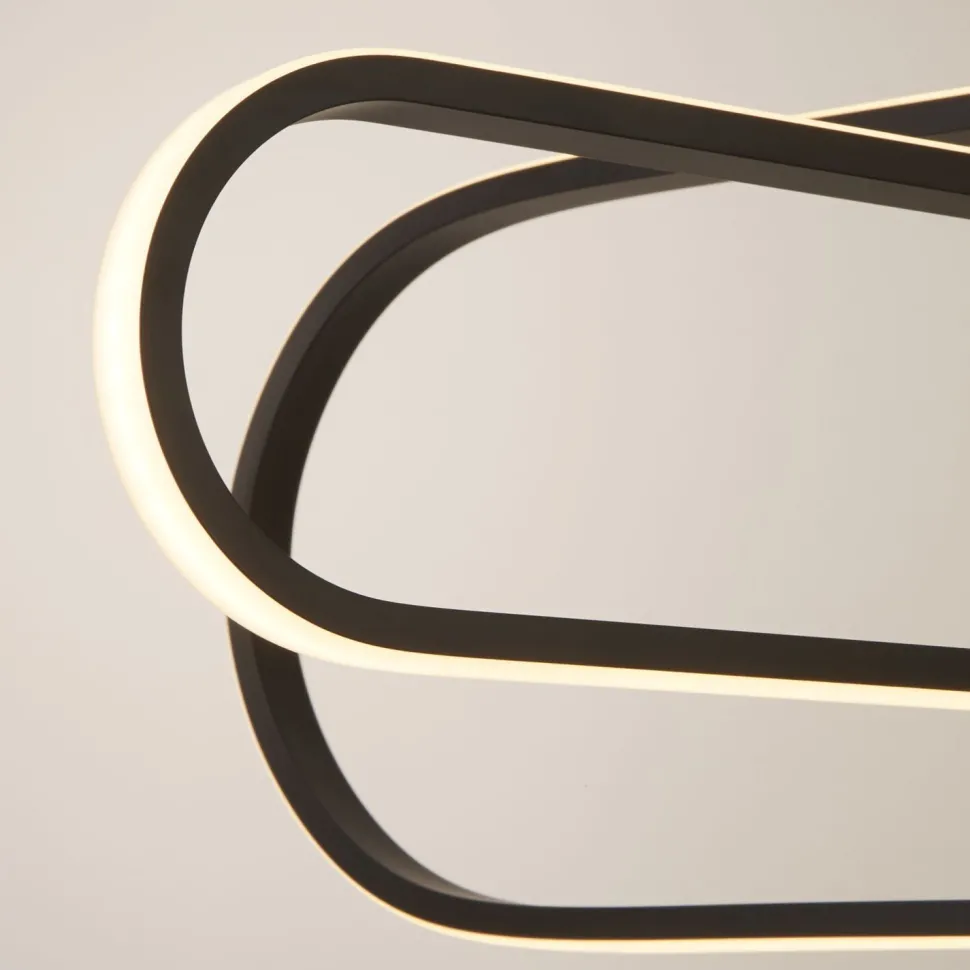 Hängelampe LED Schwarz einstellbare Lichtfarbe B: 80 cm