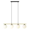Hängelampe länglich Kugelschirm verstellbar 4x E14