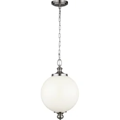 Hängelampe LORIN in Silber Ø30cm kürzbar Leuchte