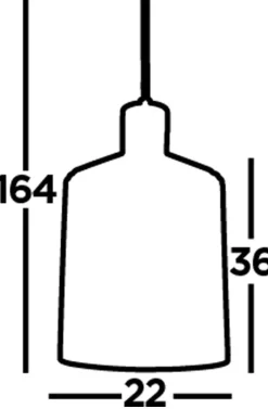 Hängelampe Metall Ø 22 cm in Schwarz Messing E27