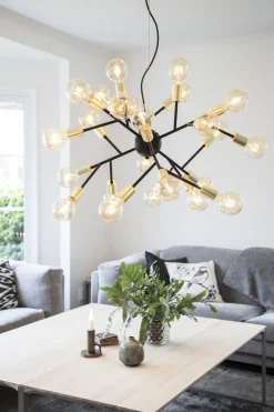 Hängelampe Metall B: 80 cm H: max. 120 cm 24x E27