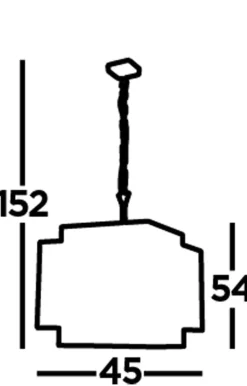 Hängelampe Metall B: 45 cm Schwarz matt Bronze E27