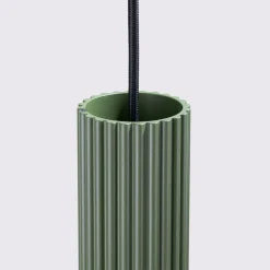 Hängelampe Metall 3-flammig GU10 B: 45 cm in Grün Modern