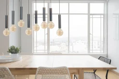 Hängelampe Metall für E27 Schwarz Öl-Effekt Esstisch