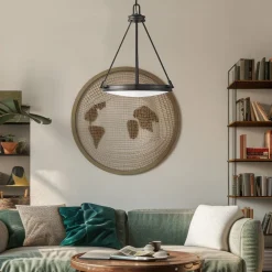 Hängelampe Metall Glas Ø 54,3 cm H: max. 377 cm 4x E14