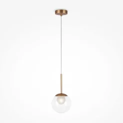 Hängelampe Metall Glas D: 15 cm rund H: max. 334 cm G9