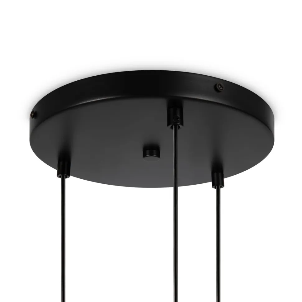 Hängelampe Metall Glas E14 40 cm breit H: max. 222,5 cm