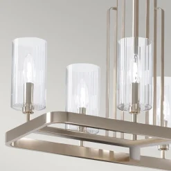 Hängelampe Metall Glas H: max. 162,5 cm Art Déco