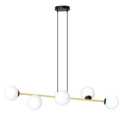 Hängelampe Metall Glas Kugelschirme E14 dekorativ