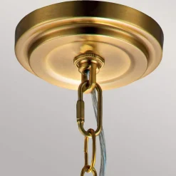 Hängelampe Metall Glas rund D: 21,6 cm H: max. 196,9 cm E27