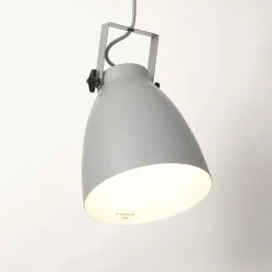 Hängelampe Metall in Grau E27 Ø 21 cm Industrial