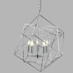 Hängelampe Metall Modern 5-flammig E14 Chrom