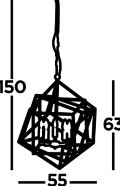 Hängelampe Metall Modern 5-flammig E14 Chrom