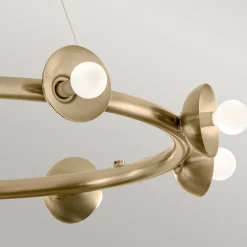 Hängelampe Metall rund D: 87,6 cm H: max. 185,5 cm E14