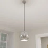 Hängelampe Metall rund Retro Chrom Kugelschirm