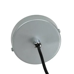 Hängelampe Metall rund Retro Chrom Kugelschirm