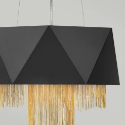 Hängelampe Modern Design Schwarz Gold Metall VENINA