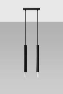 Hängelampe Modern 2-flammig G9 schmal Schwarz