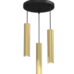 Hängelampe Modern Messing Schwarz GU10 3-flammig