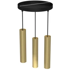 Hängelampe Modern Messing Schwarz GU10 3-flammig