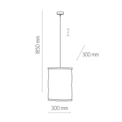 Hängelampe Modern Weiß Stoffschirm E27 blendarm