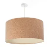 Hängelampe Natur Weiß E27 Ø 40 cm Kork Wohnzimmer