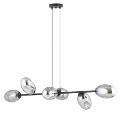 Hängelampe Rauchglas verstellbar 120 cm lang