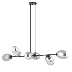 Hängelampe Rauchglas verstellbar 120 cm lang