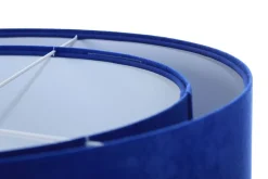 Hängelampe rund Ø 50 cm E27 Weiß Kobaltblau rund