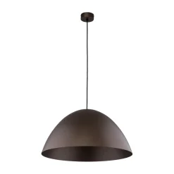 Hängelampe rund Ø 50 cm H: max. 1,7 m Braun Metall E27