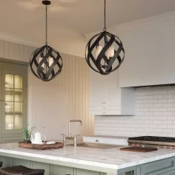 Hängelampe rund Ø50 cm 4x E14 Outdoor Terrasse