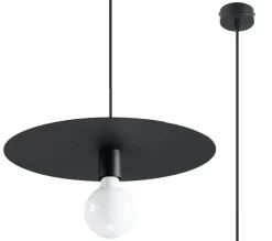 Hängelampe rund Schwarz Metall Ø 40 cm Modern E27