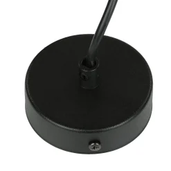 Hängelampe Schwarz innen Weiß Retro rund Esstisch