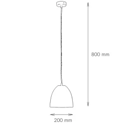 Hängelampe Schwarz innen Weiß Retro rund Esstisch