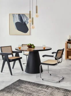 Hängelampe Schwarz Messing verstellbar 3 Pendel für E27