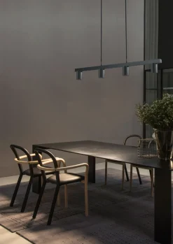 Hängelampe Schwarz Metall 100 cm Esstisch ELSIE