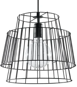 Hängelampe Schwarz Metall Ø35cm Modern E27 DALE