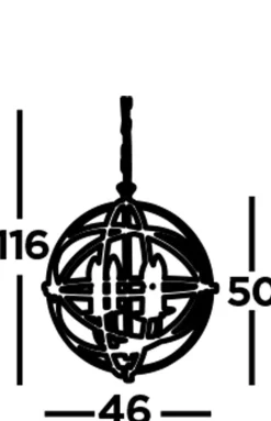 Hängelampe Silber matt Ø 45 cm rund für 4x E14 Metall