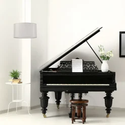 Hängelampe Stoff in Silber Ø 35 cm verstellbar Modern E27